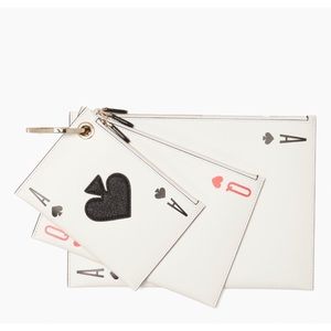 kate spade Lucky Draw Triple Pouch NWT